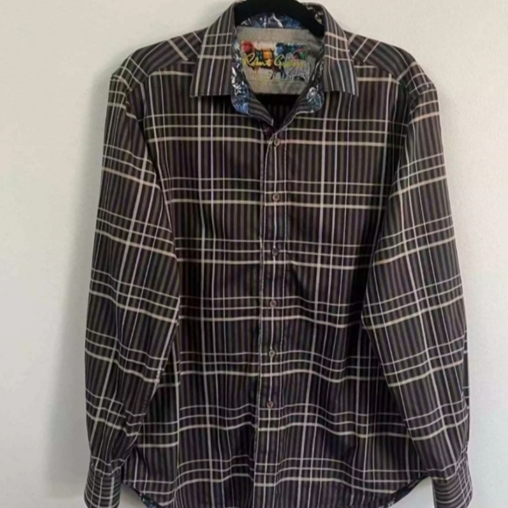 Robert Graham Men's Striped Shirt Sz XL